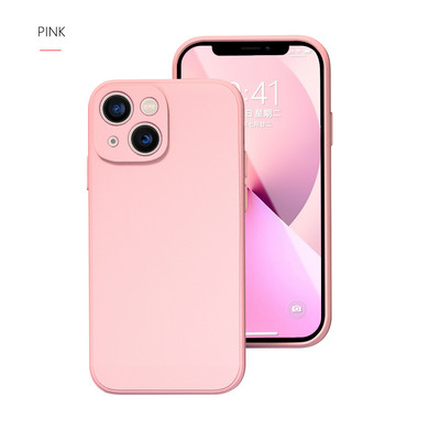 Θήκη τηλεφώνου για iPhone X XR XS 11 12 13 14 Pro Max 7 8 Plus Contracted Pure Color Απαλό πίσω κάλυμμα υγρής σιλικόνης αντικραδασμικό