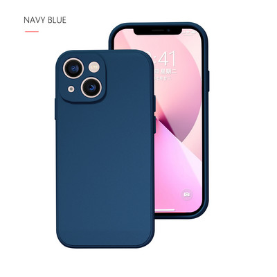 Θήκη τηλεφώνου για iPhone X XR XS 11 12 13 14 Pro Max 7 8 Plus Contracted Pure Color Απαλό πίσω κάλυμμα υγρής σιλικόνης αντικραδασμικό