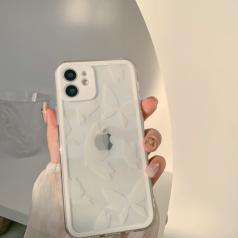 Telefonska torbica za IPhone 14 11 Pro Max 13 12 Mini Xs Xr 7 8 Plus Creative Butterfly Prozirna ugovorena stražnja maska otporna na udarce