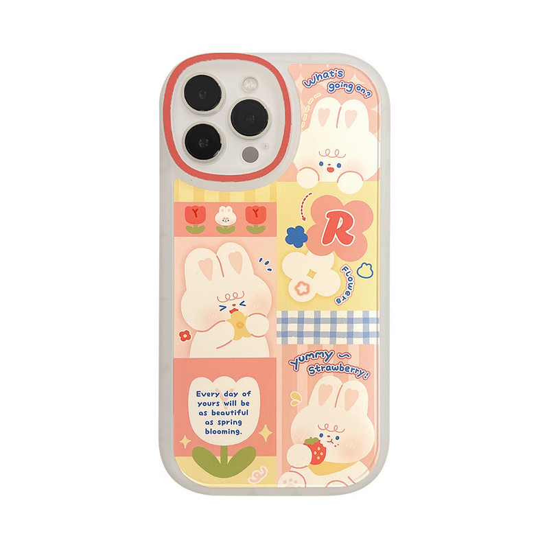 Θήκη τηλεφώνου για Iphone 12 Mini 14 11 13 Pro Max Xr X Xs Max 7 8 Plus Cartoon Soft Cute Rabbit Girl Silicone Kawaii Πίσω κάλυμμα