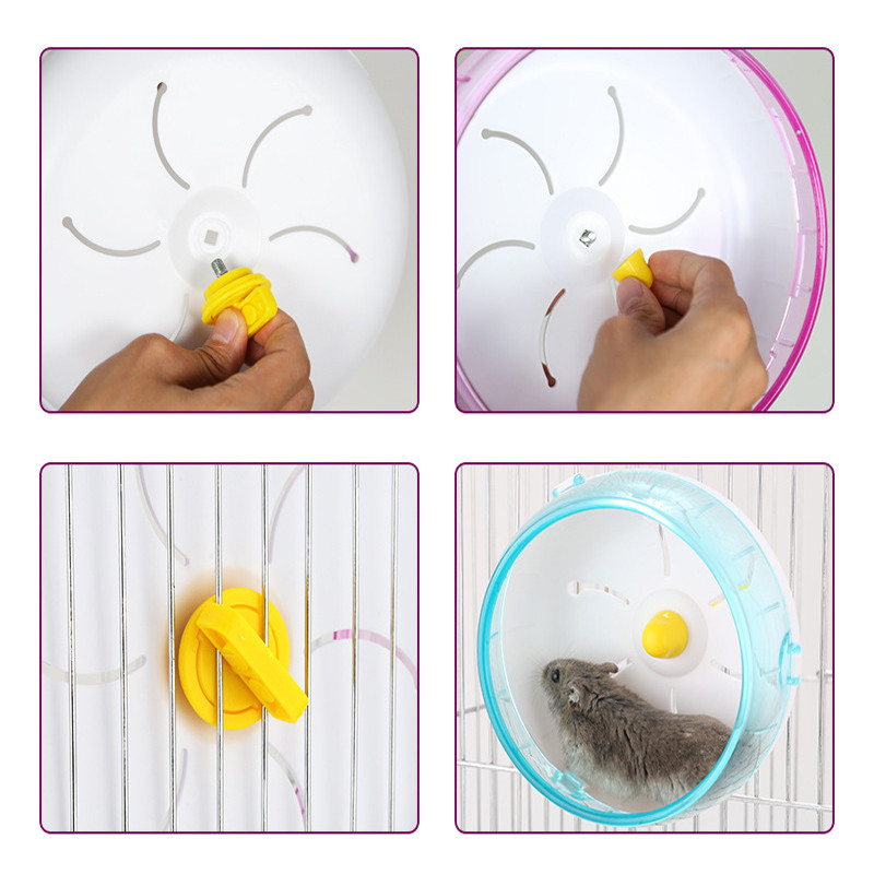 Hörcsögfutó kerék Csendes hörcsögkerék Kocogó játékok Tengerimalac sündisznó kisállat gyakorló kerekek hörcsögtartozékok