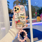 Telefontok Iphone 13 14 12 11 Pro Max telefonhoz Kreatív Vicces Csúnya Imádnivaló Nagy csoportos fotógyöngy függőlánc átlátszó hátlap