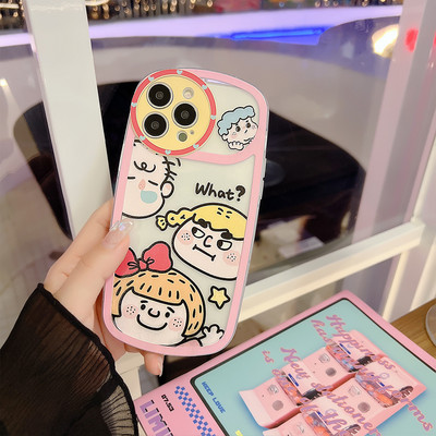 Telefontok Iphone 13 14 12 11 Pro Max telefonhoz Kreatív Vicces Csúnya Imádnivaló Nagy csoportos fotógyöngy függőlánc átlátszó hátlap