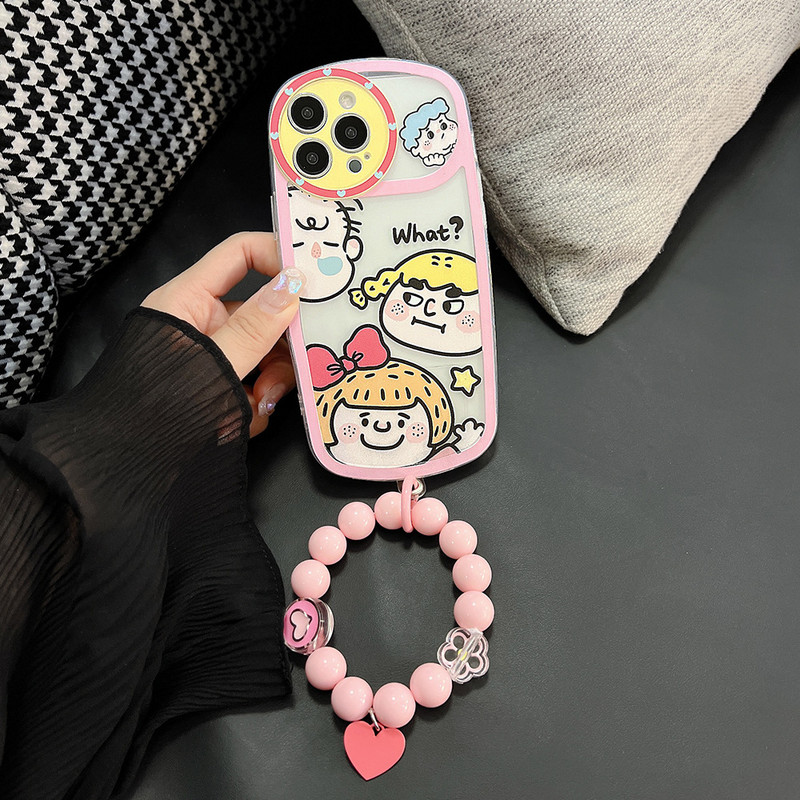 Telefontok Iphone 13 14 12 11 Pro Max telefonhoz Kreatív Vicces Csúnya Imádnivaló Nagy csoportos fotógyöngy függőlánc átlátszó hátlap