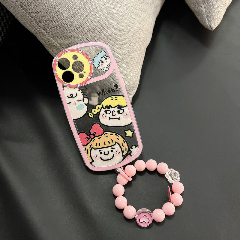 Telefontok Iphone 13 14 12 11 Pro Max telefonhoz Kreatív Vicces Csúnya Imádnivaló Nagy csoportos fotógyöngy függőlánc átlátszó hátlap
