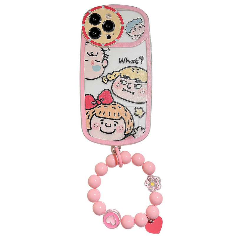 Telefontok Iphone 13 14 12 11 Pro Max telefonhoz Kreatív Vicces Csúnya Imádnivaló Nagy csoportos fotógyöngy függőlánc átlátszó hátlap