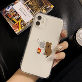 Θήκη τηλεφώνου για Iphone 14 Plus 12 Mini 11 13 Pro Max Xr X Xs Max 7 8 Clear Funny Animal Graffiti Αντικραδασμικό μαλακό πίσω κάλυμμα