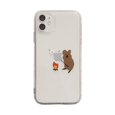 Θήκη τηλεφώνου για Iphone 14 Plus 12 Mini 11 13 Pro Max Xr X Xs Max 7 8 Clear Funny Animal Graffiti Αντικραδασμικό μαλακό πίσω κάλυμμα