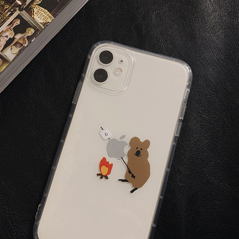 Θήκη τηλεφώνου για Iphone 14 Plus 12 Mini 11 13 Pro Max Xr X Xs Max 7 8 Clear Funny Animal Graffiti Αντικραδασμικό μαλακό πίσω κάλυμμα