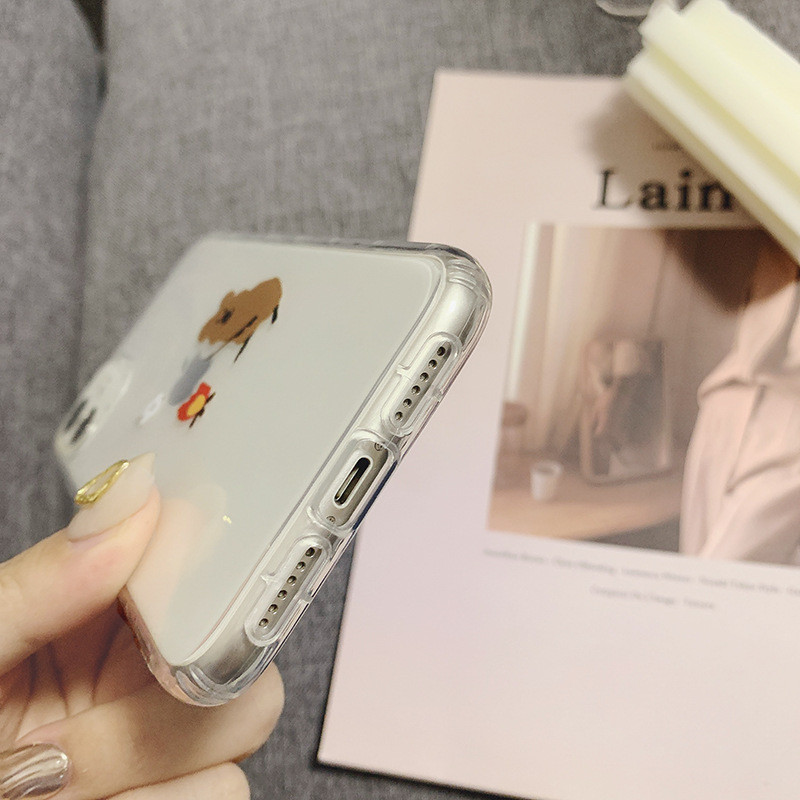 Θήκη τηλεφώνου για Iphone 14 Plus 12 Mini 11 13 Pro Max Xr X Xs Max 7 8 Clear Funny Animal Graffiti Αντικραδασμικό μαλακό πίσω κάλυμμα