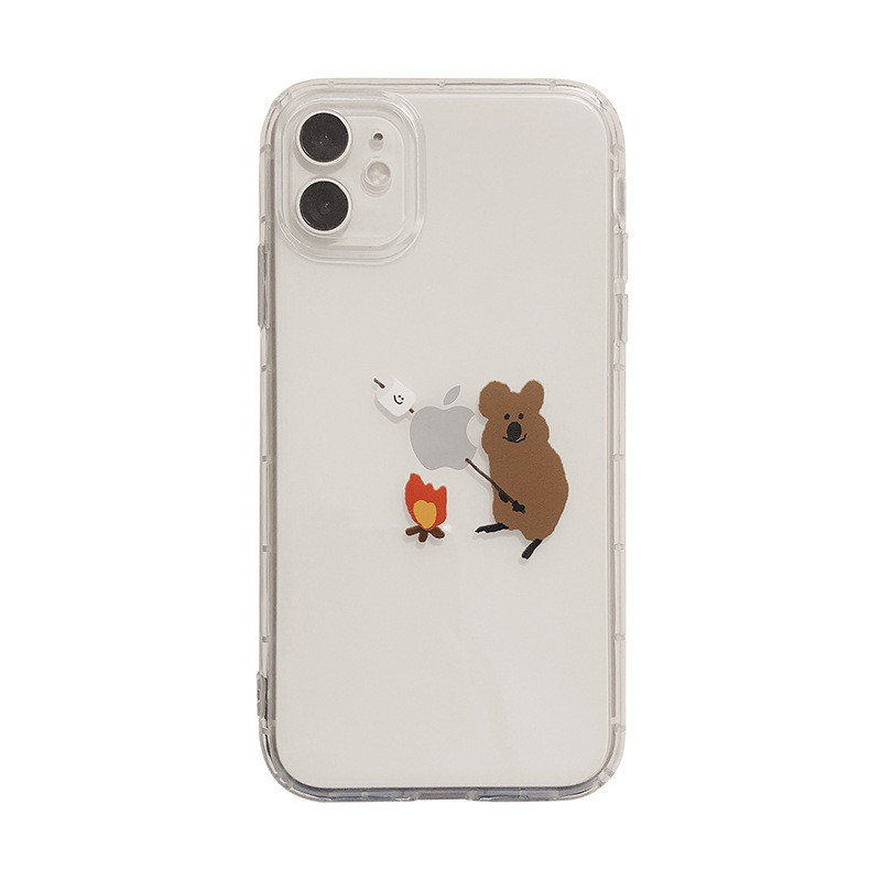 Θήκη τηλεφώνου για Iphone 14 Plus 12 Mini 11 13 Pro Max Xr X Xs Max 7 8 Clear Funny Animal Graffiti Αντικραδασμικό μαλακό πίσω κάλυμμα