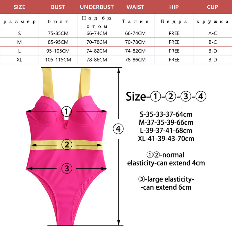 Neon Push Up Thong egyrészes fürdőruha női szexi magas vágású kötéses fürdőruha Strand fürdőruha fürdőruha 2022 Monokini Body