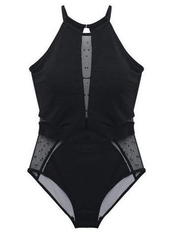 Sexy Mesh Cut Hollow Out Deep V Neck High Waist Μαγιό Lady 2022 Monokini One Piece Μαγιό Γυναικεία Μαγιό Τρικίνι