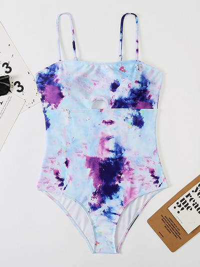 PLAVKY 2022 Seksi ženski Raindow Tie Dye kupaći kostim Jednodijelni bodi Sexi izdubljeni kupaći kostim Kupaći kostim Monokini za kupanje na plaži