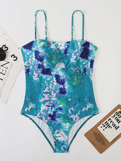 PLAVKY 2022 Seksi ženski Raindow Tie Dye kupaći kostim Jednodijelni bodi Sexi izdubljeni kupaći kostim Kupaći kostim Monokini za kupanje na plaži
