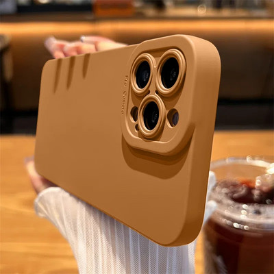 Матов силиконов калъф за телефон за iPhone 14 13 12 11 Pro Max Mini XR XS Max X 8 7 14 Plus SE 2020 Портектор за обектив на камера Мека корица