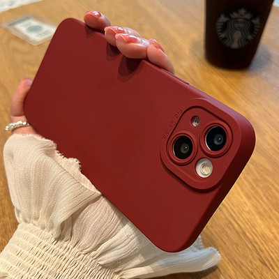 Матов силиконов калъф за телефон за iPhone 14 13 12 11 Pro Max Mini XR XS Max X 8 7 14 Plus SE 2020 Портектор за обектив на камера Мека корица