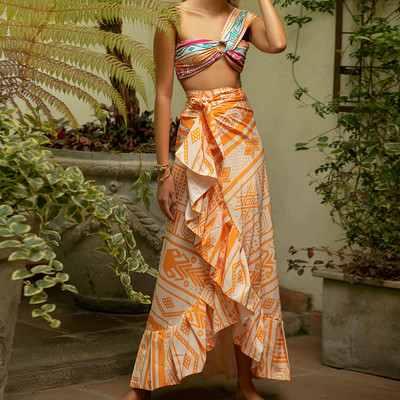 Vintage μαγιό κίτρινο Μαγιό δύο τεμαχίων και Cover Up Triangle Micro Bikini Swimwear beachwear Biquini Plus Size