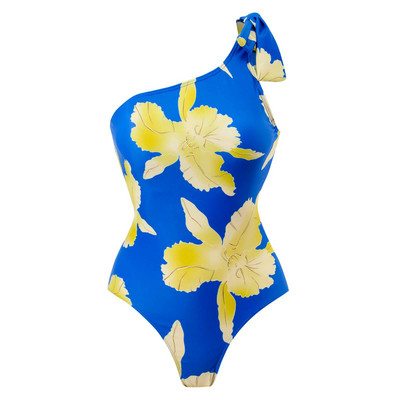 2023-as új szexi retro mintás egyrészes fürdőruha női fodros fürdőruha Push Up fürdőruha Leaf Beach Wear Monokini Body