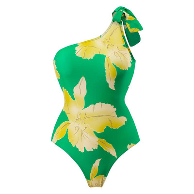 2023-as új szexi retro mintás egyrészes fürdőruha női fodros fürdőruha Push Up fürdőruha Leaf Beach Wear Monokini Body