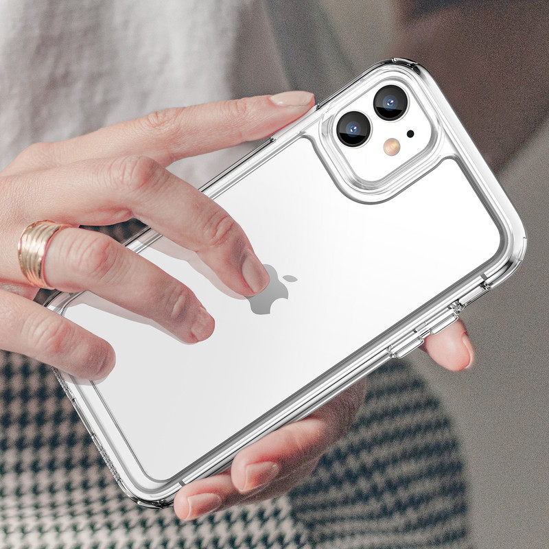 Porálló, átlátszó akril mobiltelefon tok Iphone 14 Pro 11 12 13 Pro Max ütésálló átlátszó burkolat Iphone14 készülékhez