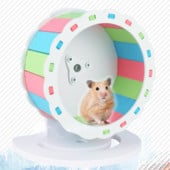 Колела за упражнения за хамстери - тихи въртящи се колела за хамстер със стойка за таралежи, гербили, мишки или други малки животни