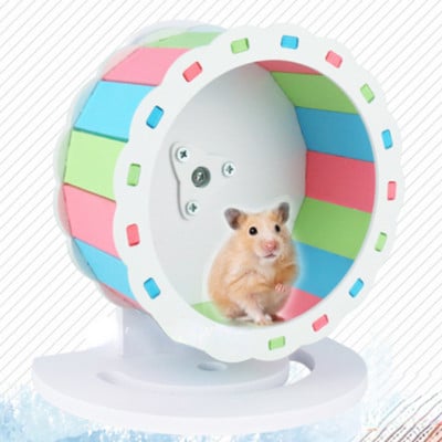 Колела за упражнения за хамстери - тихи въртящи се колела за хамстер със стойка за таралежи, гербили, мишки или други малки животни