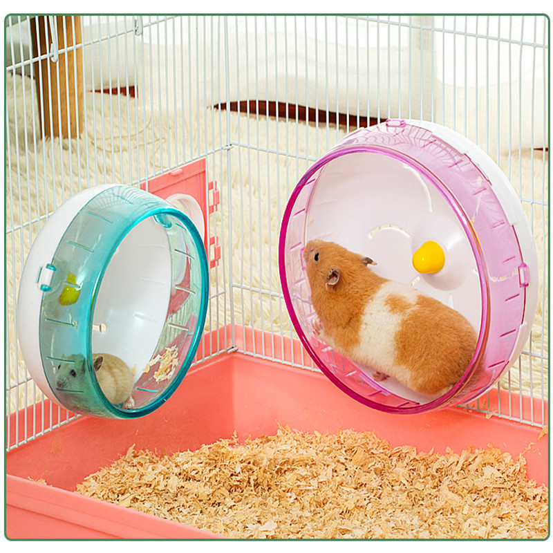 Колело за хамстер Безшумен ротационен бегач Пластмасово колело за Golden Bear Hedgehog Sport Fitness Играчка за малки домашни любимци Аксесоари за клетка за хамстер