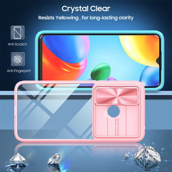 Προστασία φακού κάμερας Slide Clear Holder Phone Case για Xiaomi POCO X3 NFC Redmi Note 11 10 9 Pro Max 10C 9A Αντικραδασμικό κάλυμμα