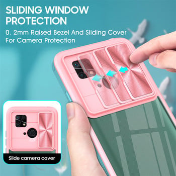 Προστασία φακού κάμερας Slide Clear Holder Phone Case για Xiaomi POCO X3 NFC Redmi Note 11 10 9 Pro Max 10C 9A Αντικραδασμικό κάλυμμα