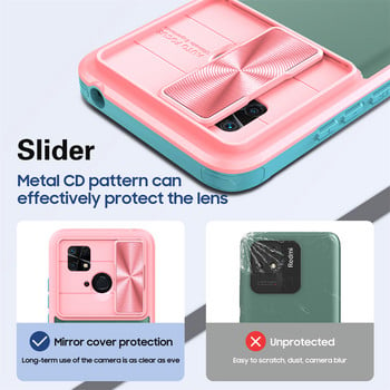 Προστασία φακού κάμερας Slide Clear Holder Phone Case για Xiaomi POCO X3 NFC Redmi Note 11 10 9 Pro Max 10C 9A Αντικραδασμικό κάλυμμα