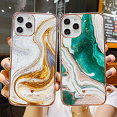 Θήκη τηλεφώνου Glitter Gradient Marble Texture για iPhone 14 11 12 13 Pro Max XR XS Max X 13 14Pro 14 Plus Αντικραδασμικό κάλυμμα προφυλακτήρα
