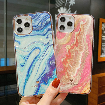 Θήκη τηλεφώνου Glitter Gradient Marble Texture για iPhone 14 11 12 13 Pro Max XR XS Max X 13 14Pro 14 Plus Αντικραδασμικό κάλυμμα προφυλακτήρα