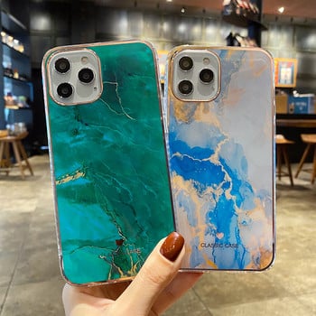 Θήκη τηλεφώνου Glitter Gradient Marble Texture για iPhone 14 11 12 13 Pro Max XR XS Max X 13 14Pro 14 Plus Αντικραδασμικό κάλυμμα προφυλακτήρα