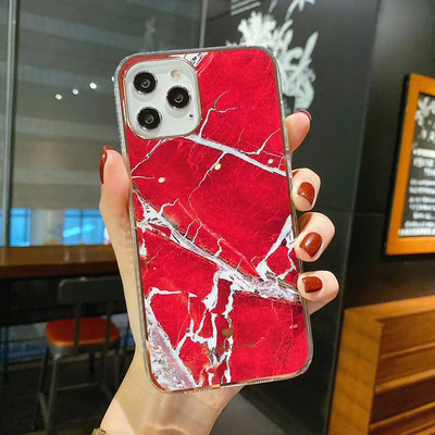 Θήκη τηλεφώνου Glitter Gradient Marble Texture για iPhone 14 11 12 13 Pro Max XR XS Max X 13 14Pro 14 Plus Αντικραδασμικό κάλυμμα προφυλακτήρα