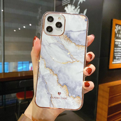 Θήκη τηλεφώνου Glitter Gradient Marble Texture για iPhone 14 11 12 13 Pro Max XR XS Max X 13 14Pro 14 Plus Αντικραδασμικό κάλυμμα προφυλακτήρα