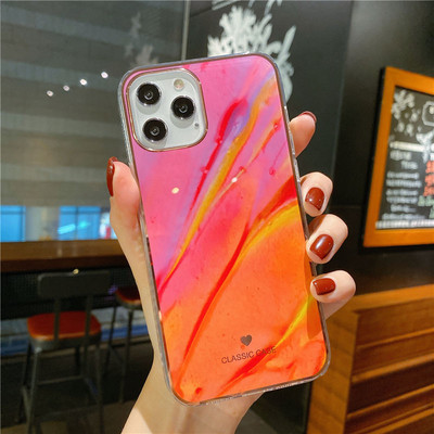 Θήκη τηλεφώνου Glitter Gradient Marble Texture για iPhone 14 11 12 13 Pro Max XR XS Max X 13 14Pro 14 Plus Αντικραδασμικό κάλυμμα προφυλακτήρα