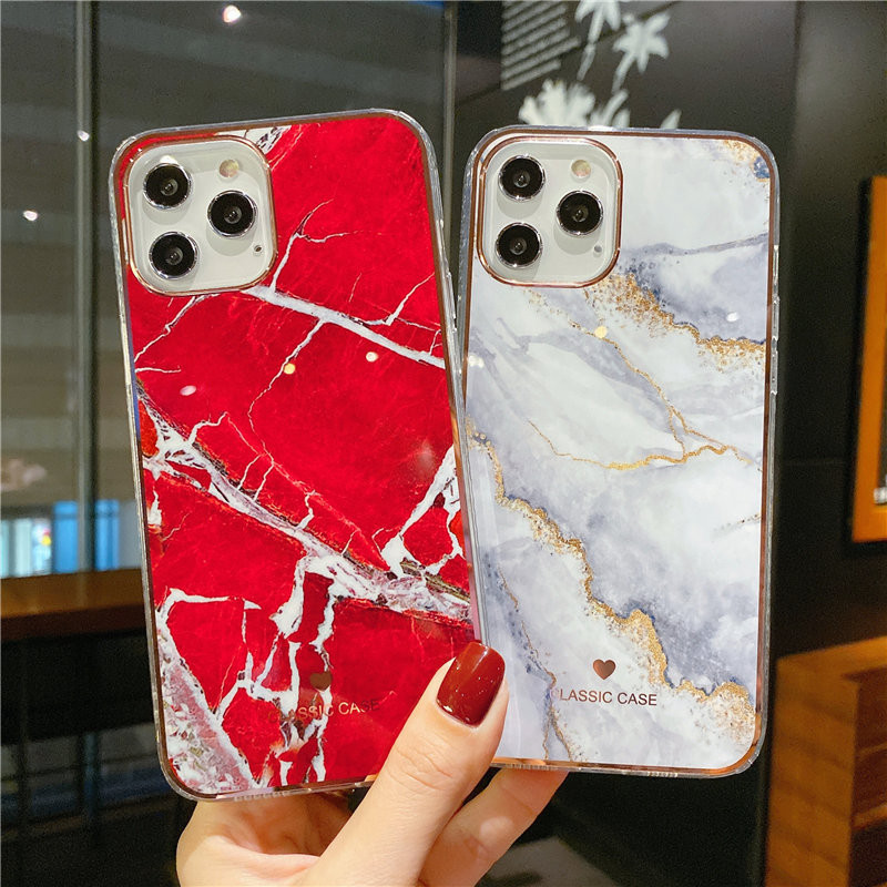 Θήκη τηλεφώνου Glitter Gradient Marble Texture για iPhone 14 11 12 13 Pro Max XR XS Max X 13 14Pro 14 Plus Αντικραδασμικό κάλυμμα προφυλακτήρα