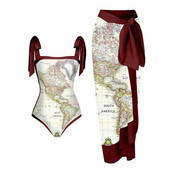 Γυναικεία ρετρό μαγιό με στάμπα Ρούχα παραλίας Holiday Beach Φόρεμα σχεδιαστή μαγιό Κάλυμμα Καλοκαιρινό σέρφινγκ