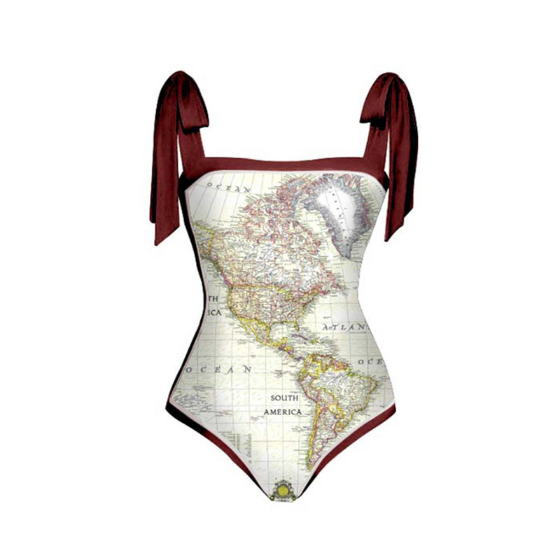 Γυναικεία ρετρό μαγιό με στάμπα Ρούχα παραλίας Holiday Beach Φόρεμα σχεδιαστή μαγιό Κάλυμμα Καλοκαιρινό σέρφινγκ