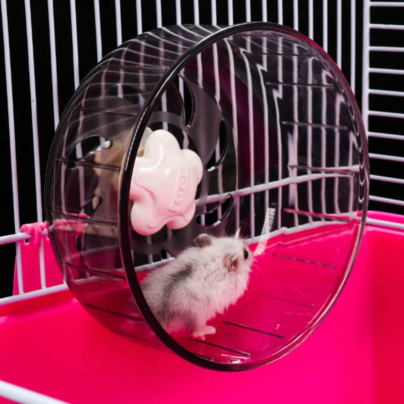 Silent Exercise Wheel Plastic Spinner Hamster Acrylic Diacer Running Wheels for Rats Ποντίκια Gerbils Διάμετρος δίσκου 5,12"