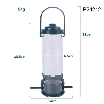 Хранилка за птици Висящ преносим диспенсър за храна за птици Аксесоари за птици за птици на открито Хранилка за открит двор Градински газ