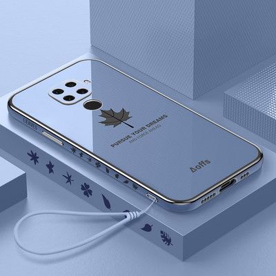 Note9 Luksusa kļavu lapu štropes pārklājuma futrālis priekš Xiaomi Redmi Note 9 Pro Max 9s 9pro 8pro 8 8t 7 9a 9c Nfc Square Cover 10c