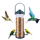 Bird Feeder Garden Hanging Multiple Holes Bird Feeder Flying Animal Automatic Foot Feeding Tool Hanging Food Dispenser Food Box