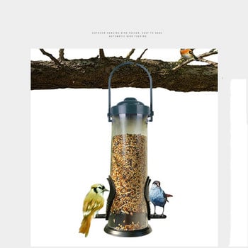 Bird Feeder Garden Hanging Multiple Holes Bird Feeder Flying Animal Automatic Foot Feeding Tool Hanging Food Dispenser Food Box