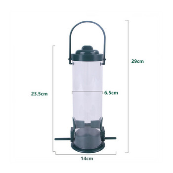 Bird Feeder Garden Hanging Multiple Holes Bird Feeder Flying Animal Automatic Foot Feeding Tool Hanging Food Dispenser Food Box