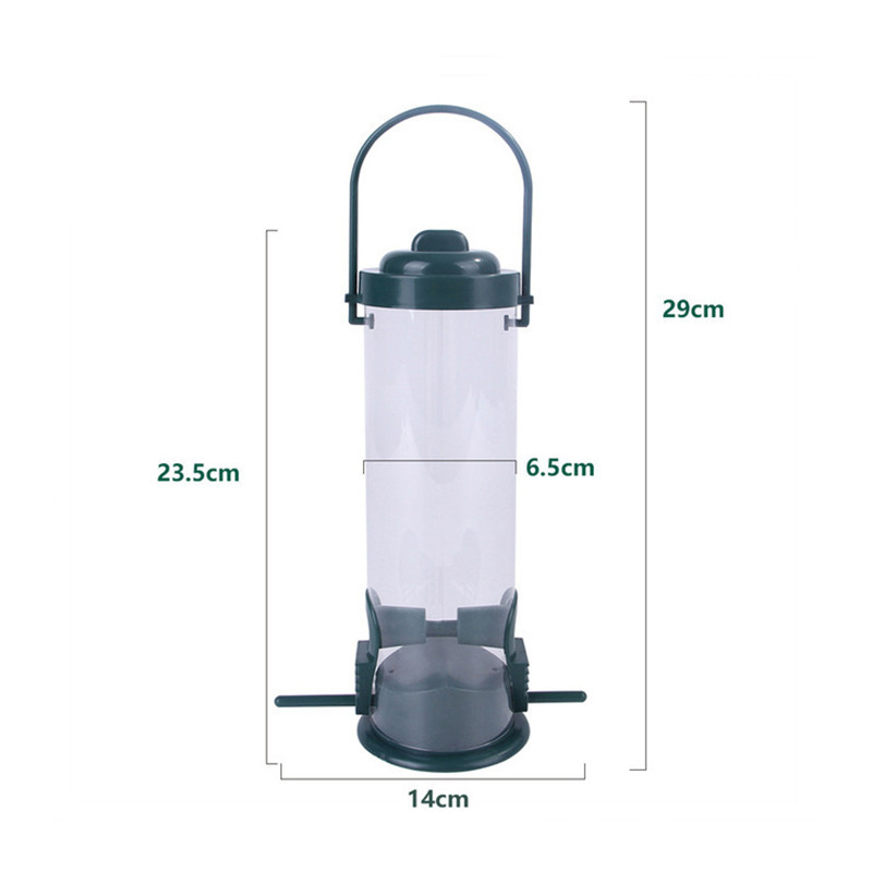 Bird Feeder Garden Hanging Multiple Holes Bird Feeder Flying Animal Automatic Foot Feeding Tool Hanging Food Dispenser Food Box