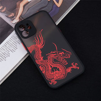 Μοναδική αισθητική θήκη τηλεφώνου Red Dragon για iPhone 14 12 11 13 Pro Mini X XS XR Max 6 7 8 Plus SE Soft Bumper Back Cover