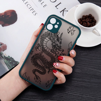 Μοναδική αισθητική θήκη τηλεφώνου Red Dragon για iPhone 14 12 11 13 Pro Mini X XS XR Max 6 7 8 Plus SE Soft Bumper Back Cover