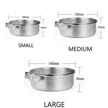 Купа за клетка за хранене на птици Неръждаема стомана Чаша за чиния за домашни любимци Анти-обръщане Висяща хранилка за пиене на храна за папагал Lovebird